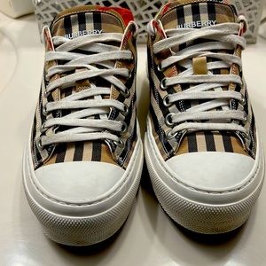 Vintage Check Cotton Sneakers 9.5 Womens